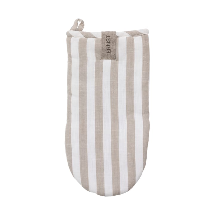 Ernst oven mitt wide stripes - Beige-white stripe - ERNST