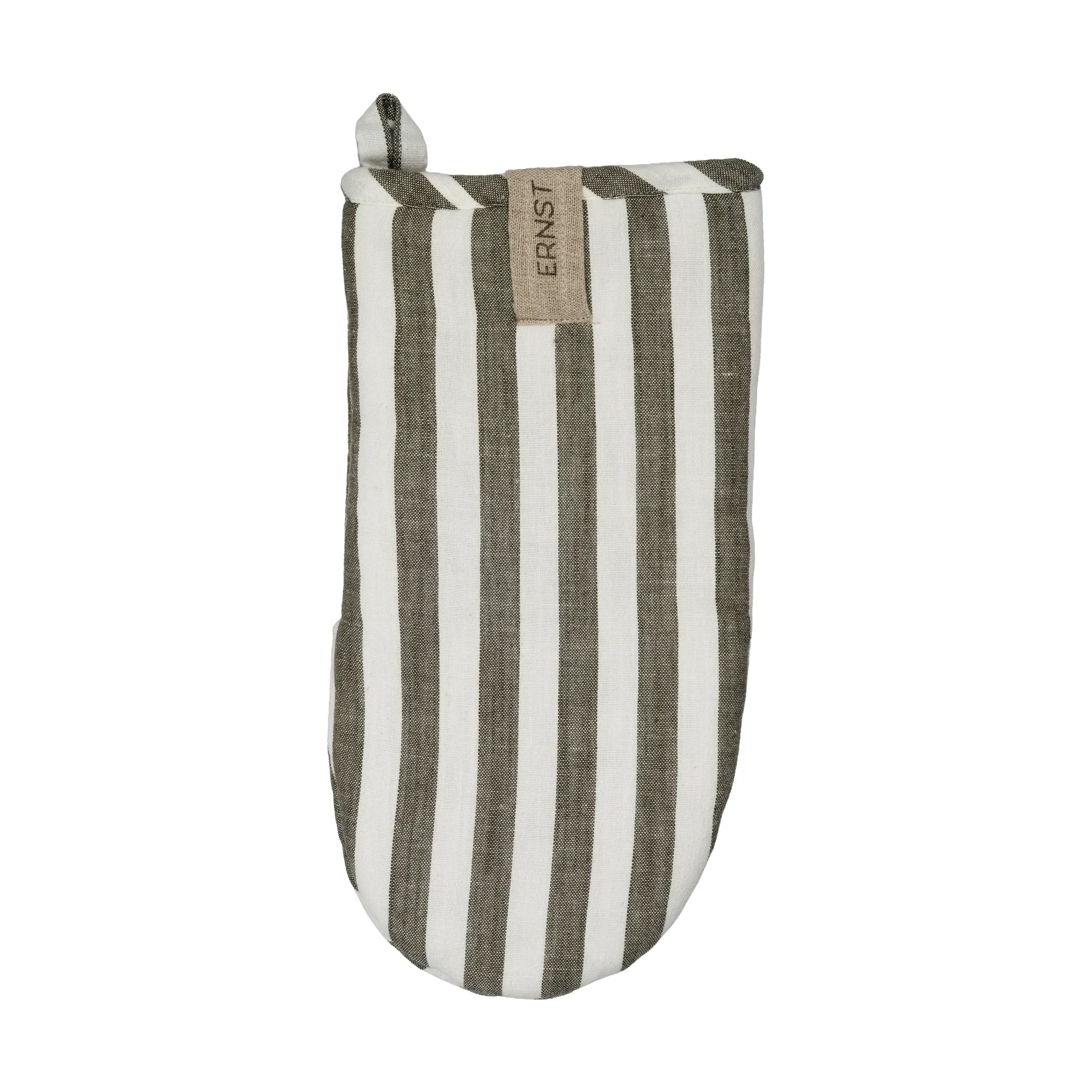 Ernst oven mitt wide stripes, Sage-white ERNST