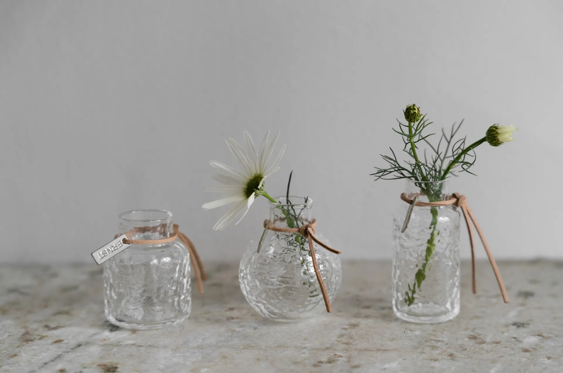 Ernst patterned vase gift set 3 pieces, Clear ERNST