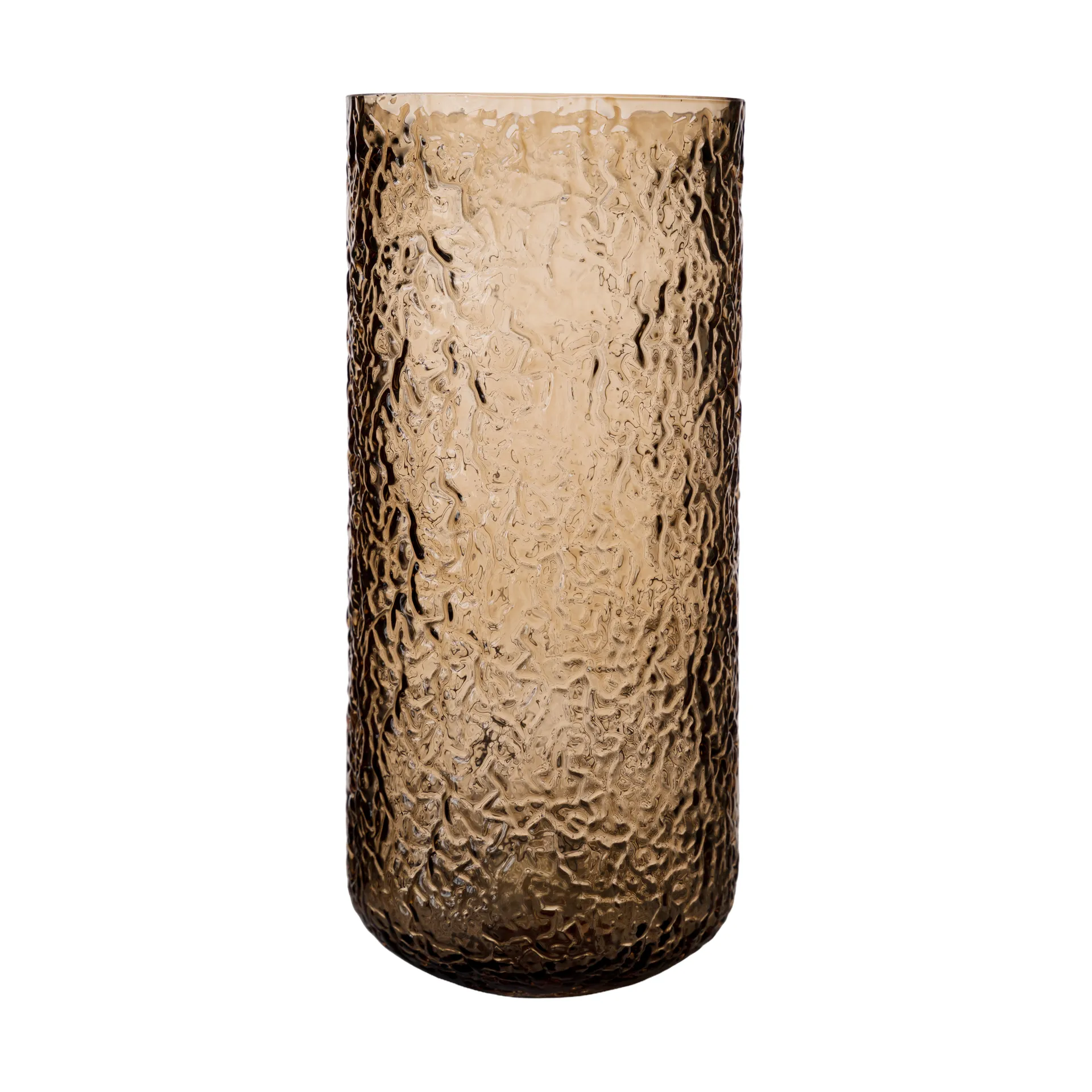 Ernst patterned vase/candle holder, Amber, Ø11x25 cm ERNST