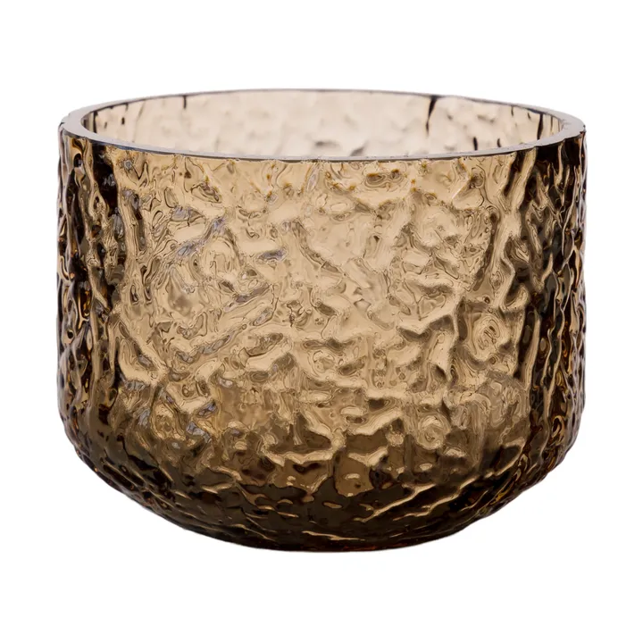 Ernst patterned vase/candle holder - Amber, Ø8x6 cm - ERNST