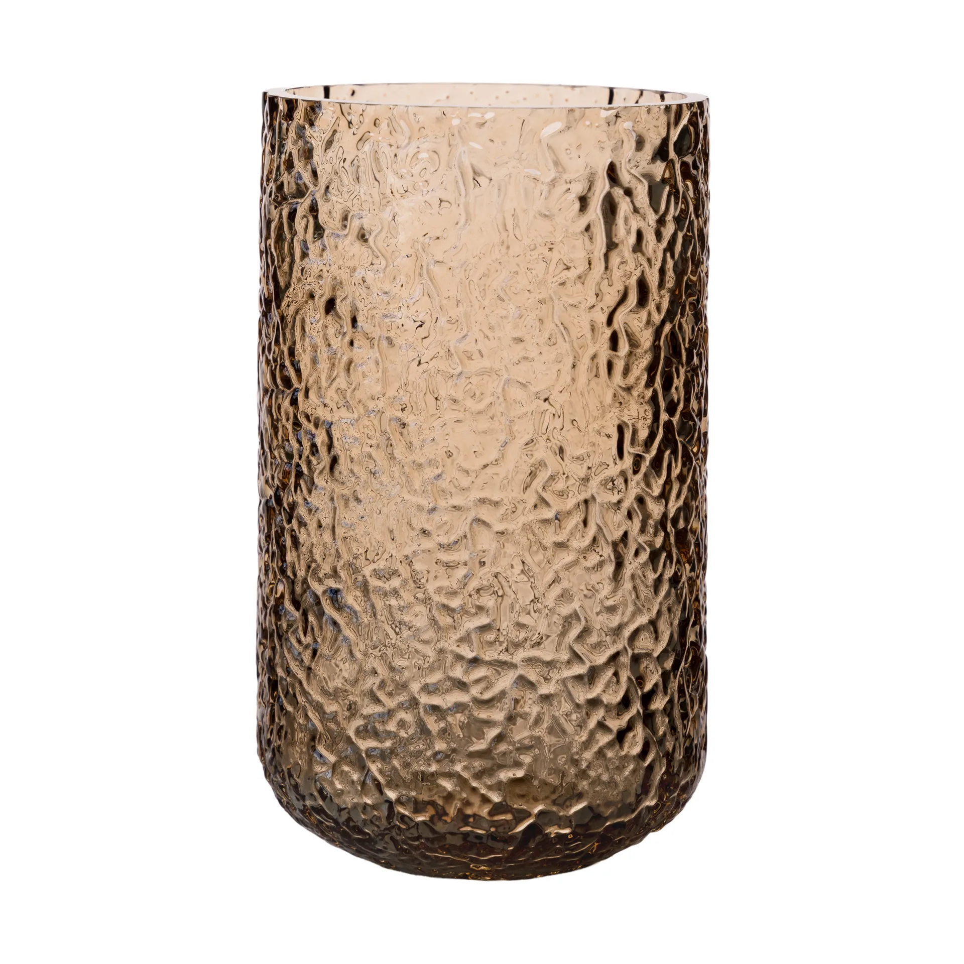 Ernst patterned vase/candle holder, Amber, Ø9x15 cm ERNST