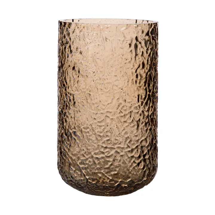 Ernst patterned vase/candle holder - Amber, Ø9x15 cm - ERNST