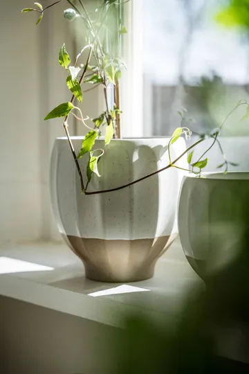 Ernst plant pot - White-natural, Ø18x18 cm - ERNST