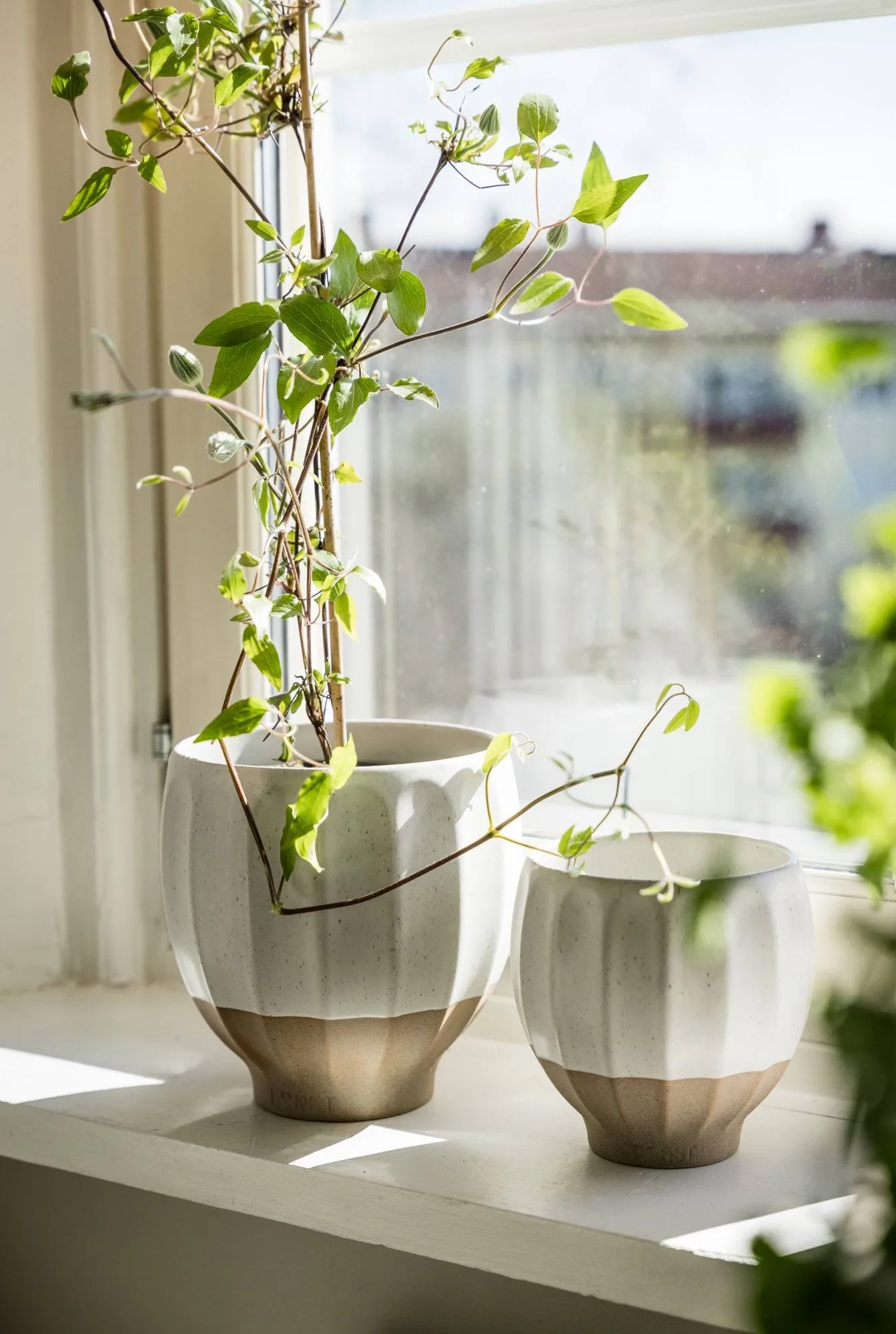 Ernst plant pot, White-natural, Ø18x18 cm ERNST