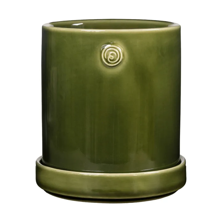 Ernst pot with saucer - Green, Ø10x11 cm - ERNST