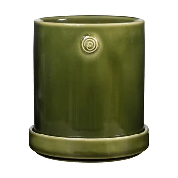 Ernst pot with saucer - Green, Ø13x13 cm - ERNST