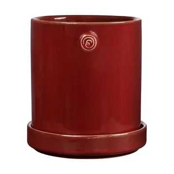 Ernst pot with saucer - Red, Ø10x11 cm - ERNST