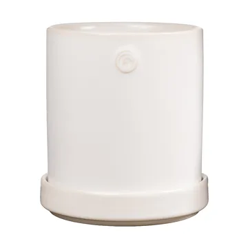 Ernst pot with saucer - White, Ø10x11 cm - ERNST
