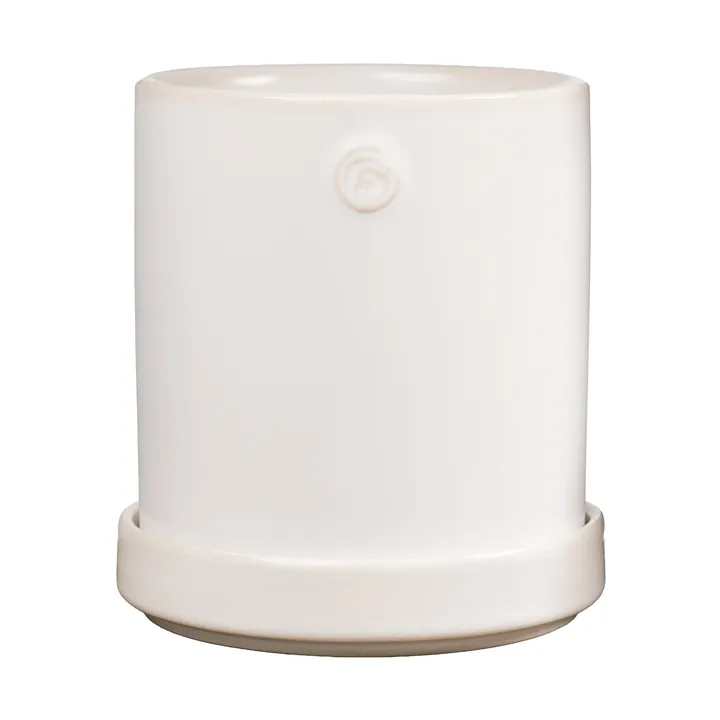 Ernst pot with saucer - White, Ø10x11 cm - ERNST