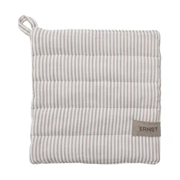 Ernst potholder striped 23x25 cm - Beige-white stripe - ERNST