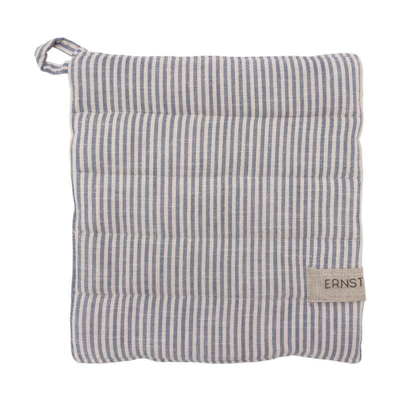 ERNST Ernst potholder striped 23x25 cm Blue-beige