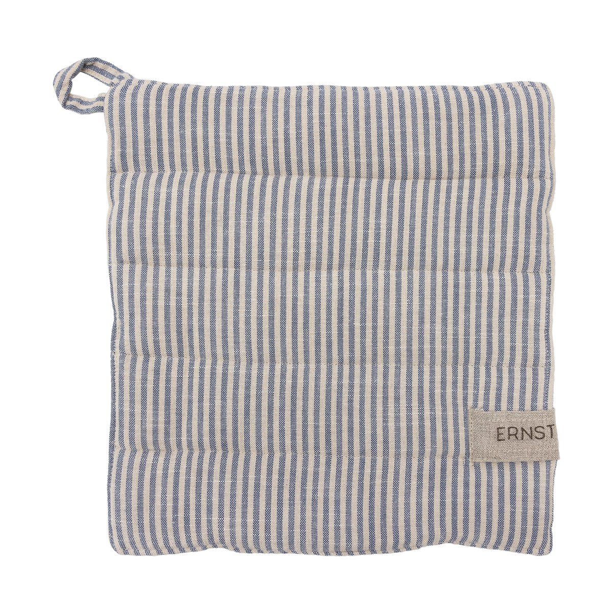 ERNST Ernst potholder striped 23x25 cm Blue-beige