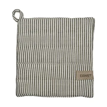 Ernst potholder striped 23x25 cm - Sage-white - ERNST
