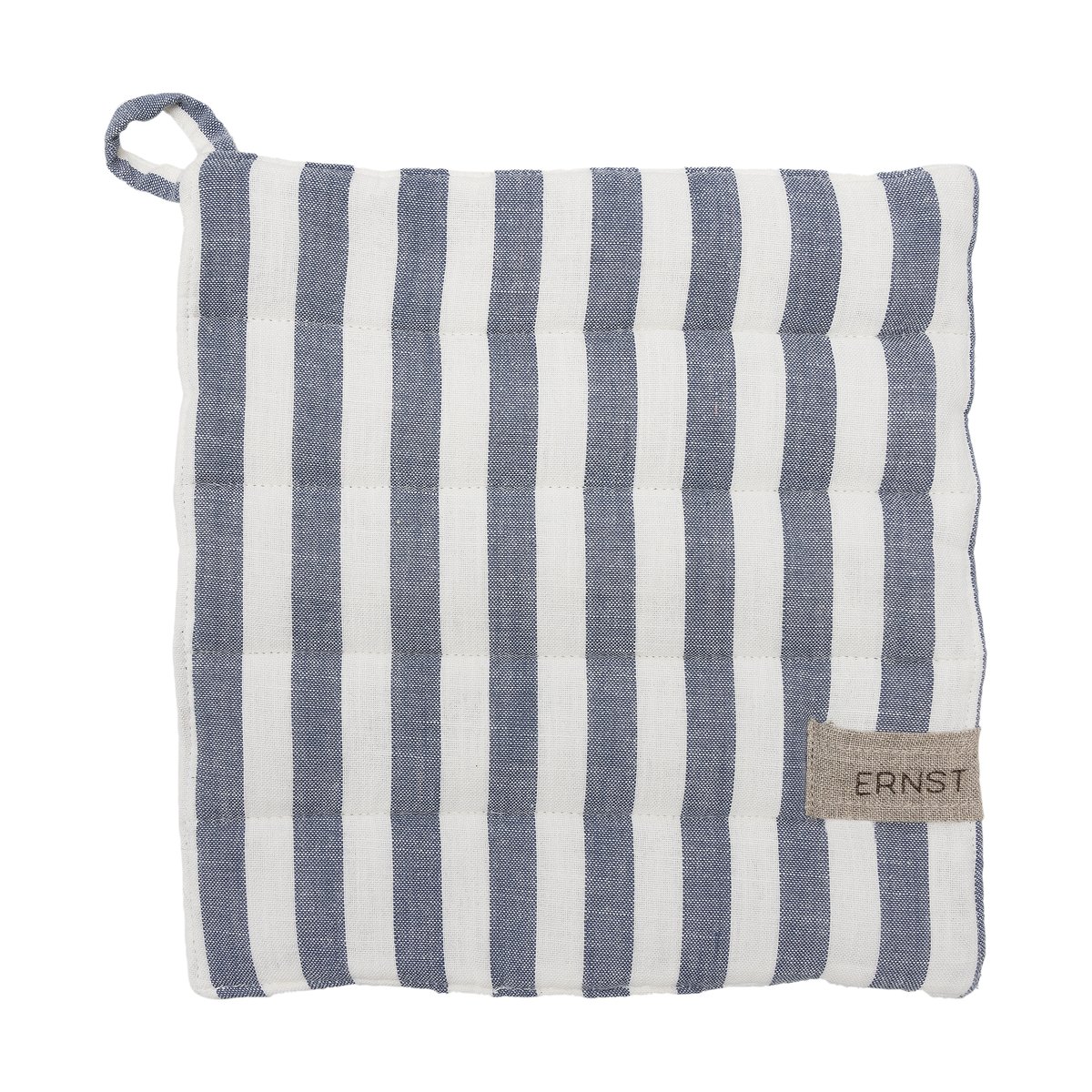 ERNST Ernst potholder wide stripes 23x25 cm Blue-white