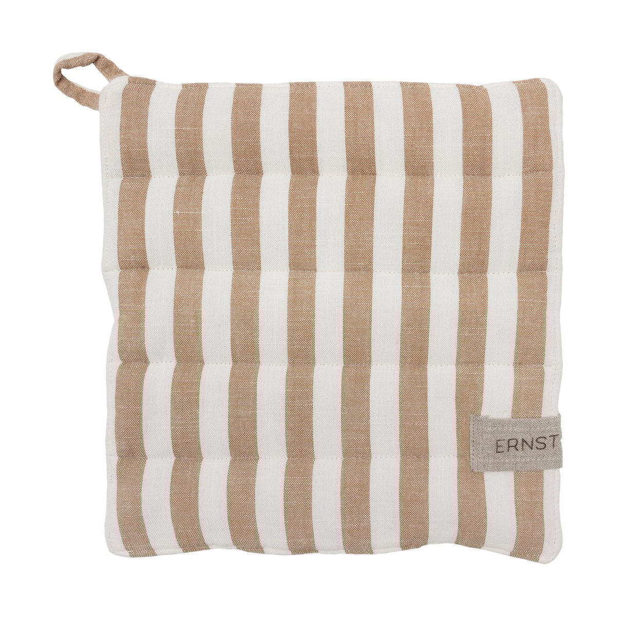 ERNST Ernst potholder wide stripes 23x25 cm Kola white