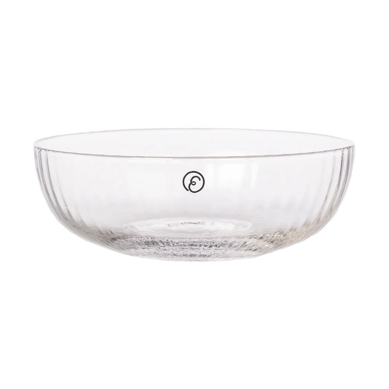 Ernst ribbed glass bowl o13 cm Clear | Scandinavian Design | Serving bowls | Transparent
