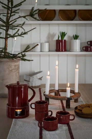 Ernst round candle holder, 4 candles - Dark wood - ERNST