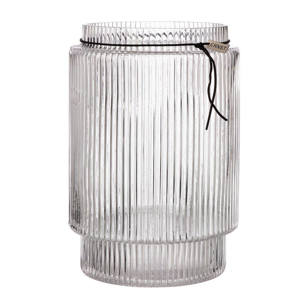 Ernst ruffled glass vase clear o19.5 cm x H28 cm | Scandinavian Design | Vases | Transparent