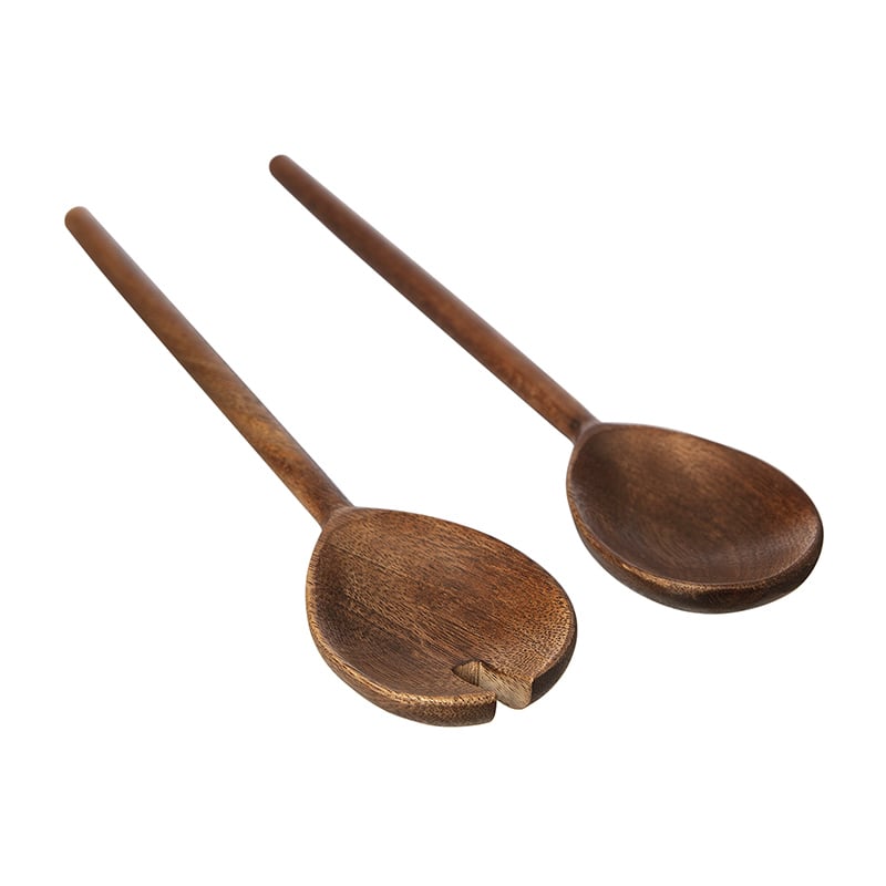 Ernst salad cutlery mangowood 2 pieces Dark brown | Scandinavian Design | Salad servers | Brown