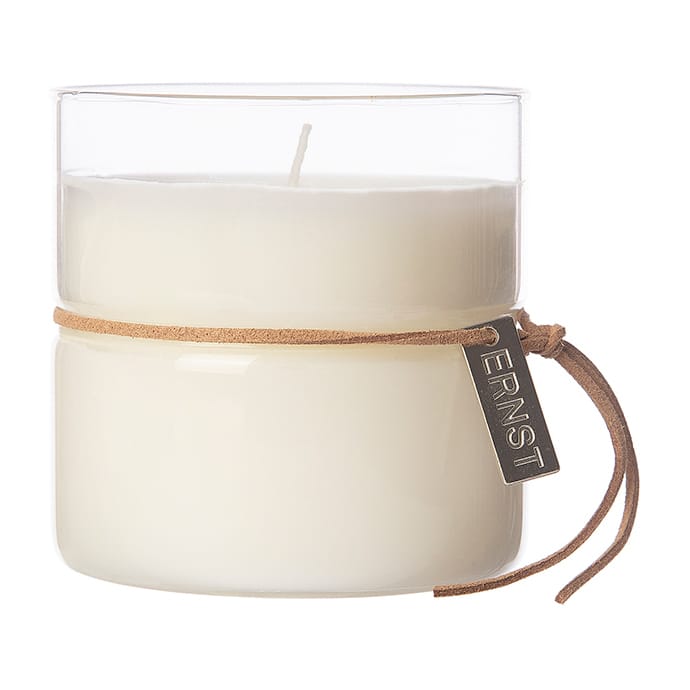 Ernst scented candle in glass with band Ø8 cm - Time to do nothing - ERNST