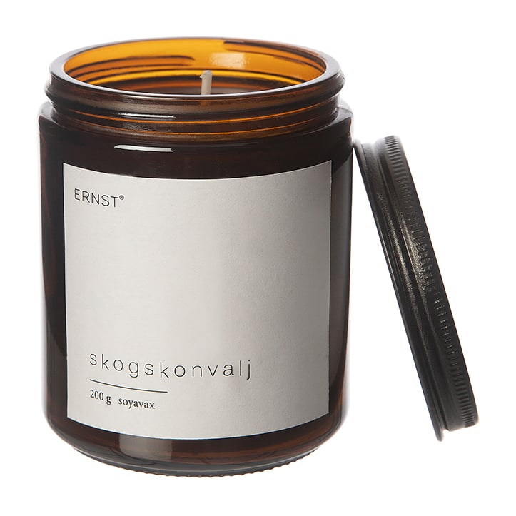 Ernst scented candle in glass with lid o7.2 cm Forest lily