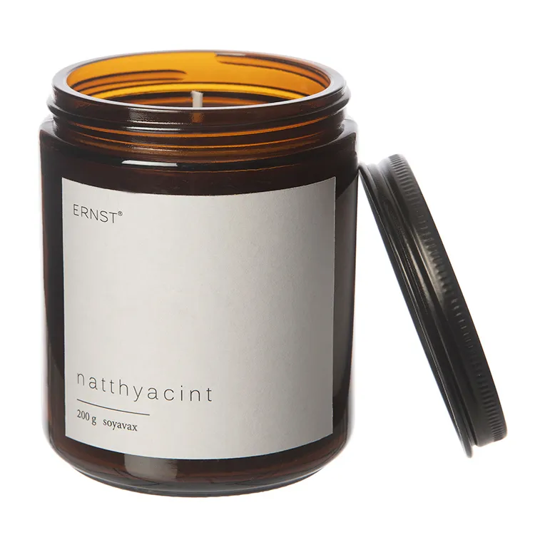 Ernst scented candle in glass with lid Ø9 cm, Night hyacinth ERNST