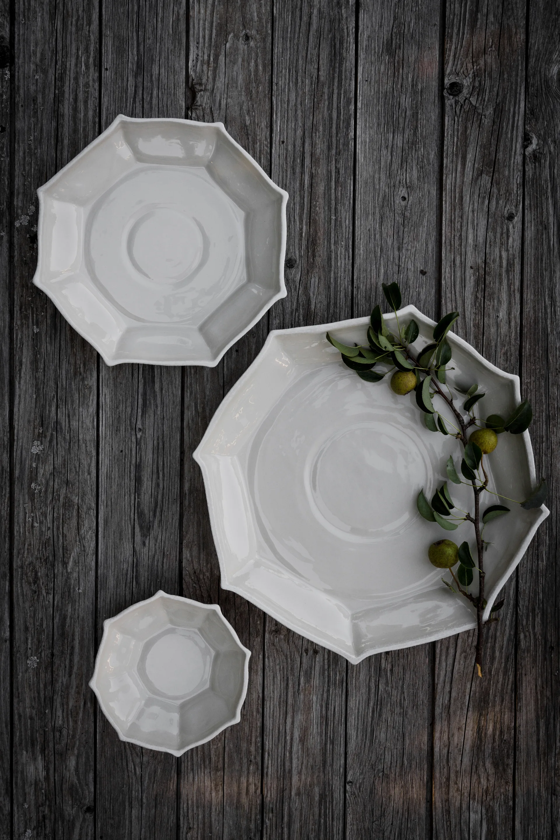 Ernst serving platter Ø27 cm, Off-white ERNST