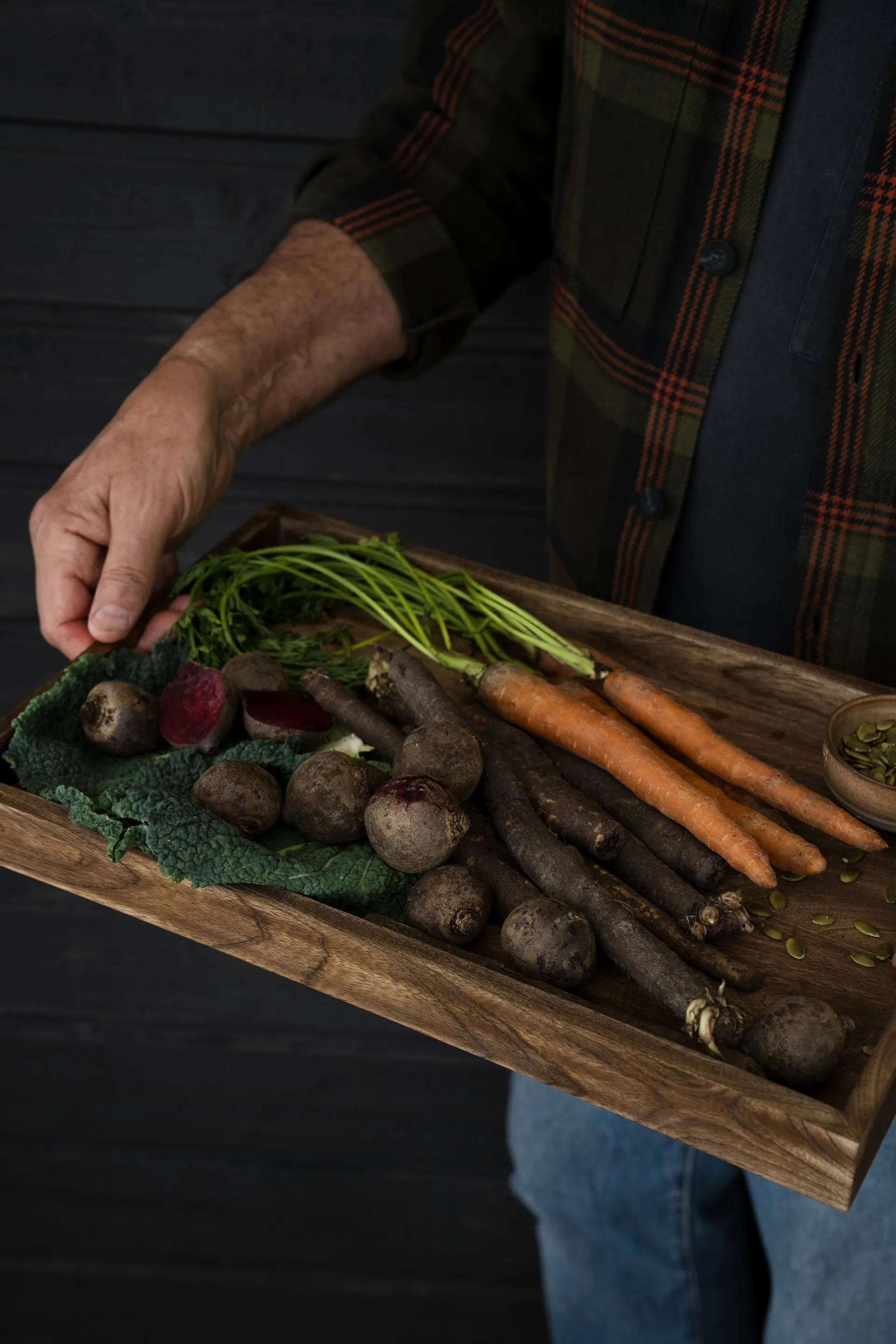Ernst serving tray 30x45 cm, Dark brown ERNST