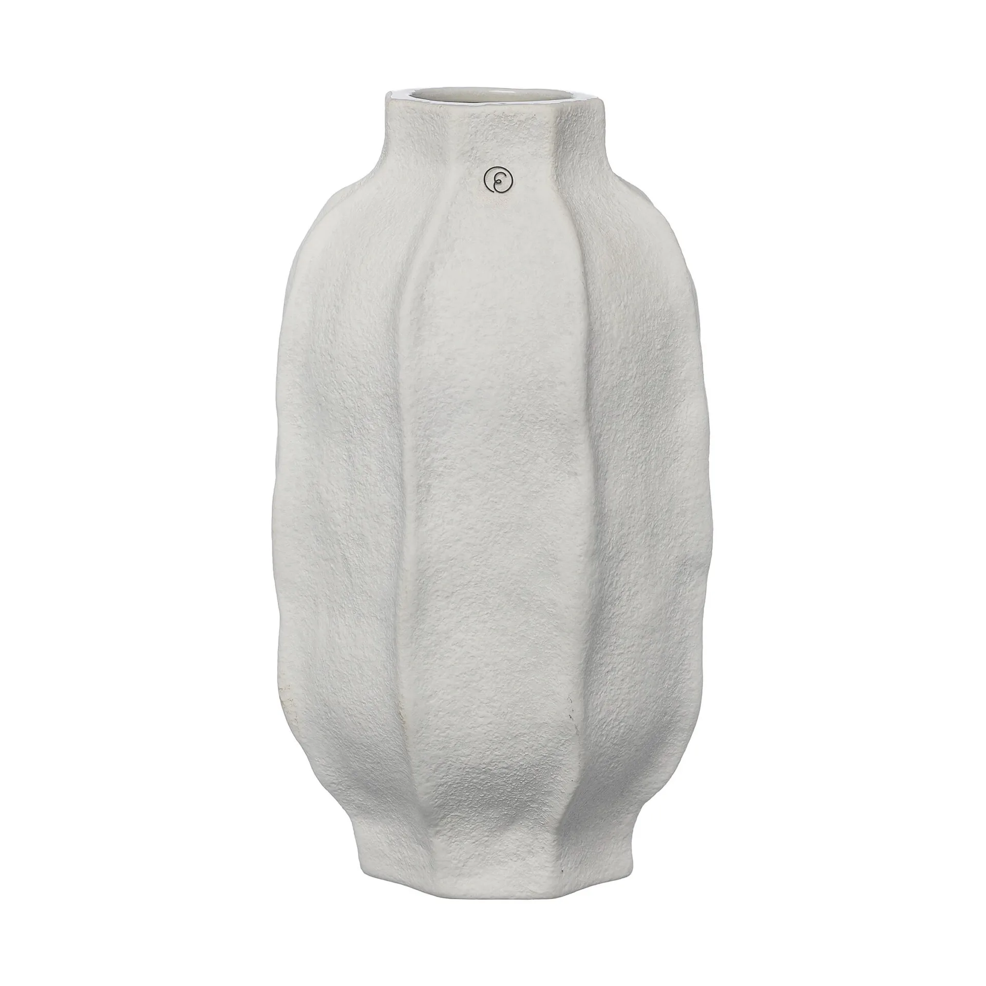 Ernst stoneware vase Ø13x22 cm, Natural white ERNST