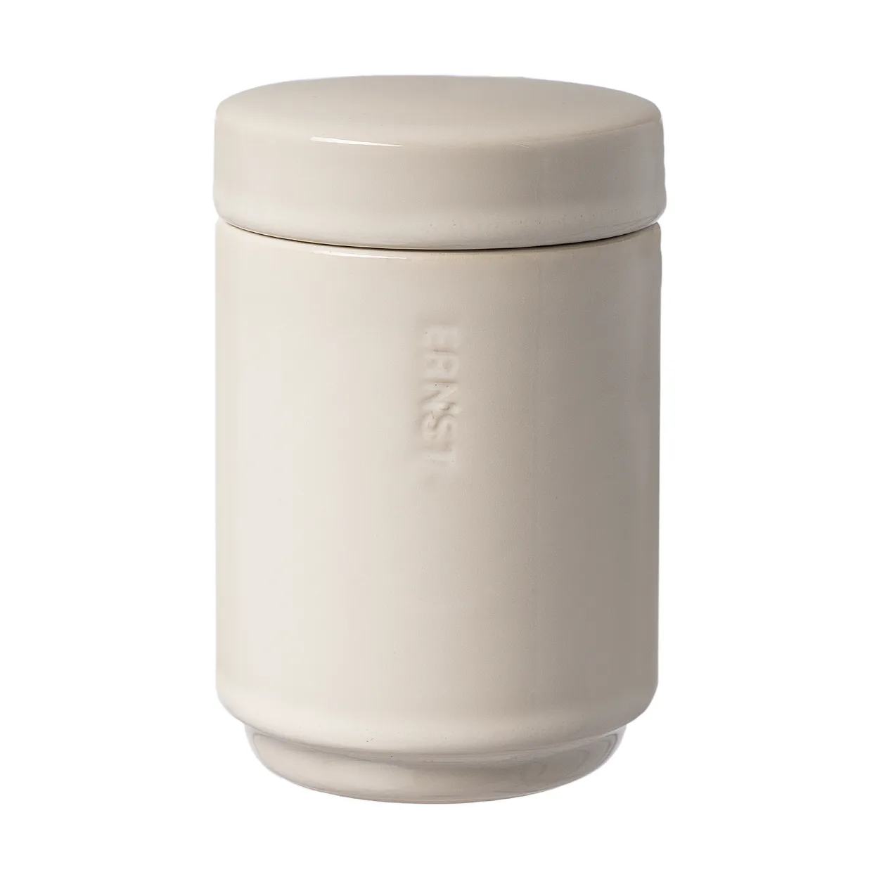 Ernst storage jar with lid 12 cm Natural white | Scandinavian Design | Boxes & jars | Beige