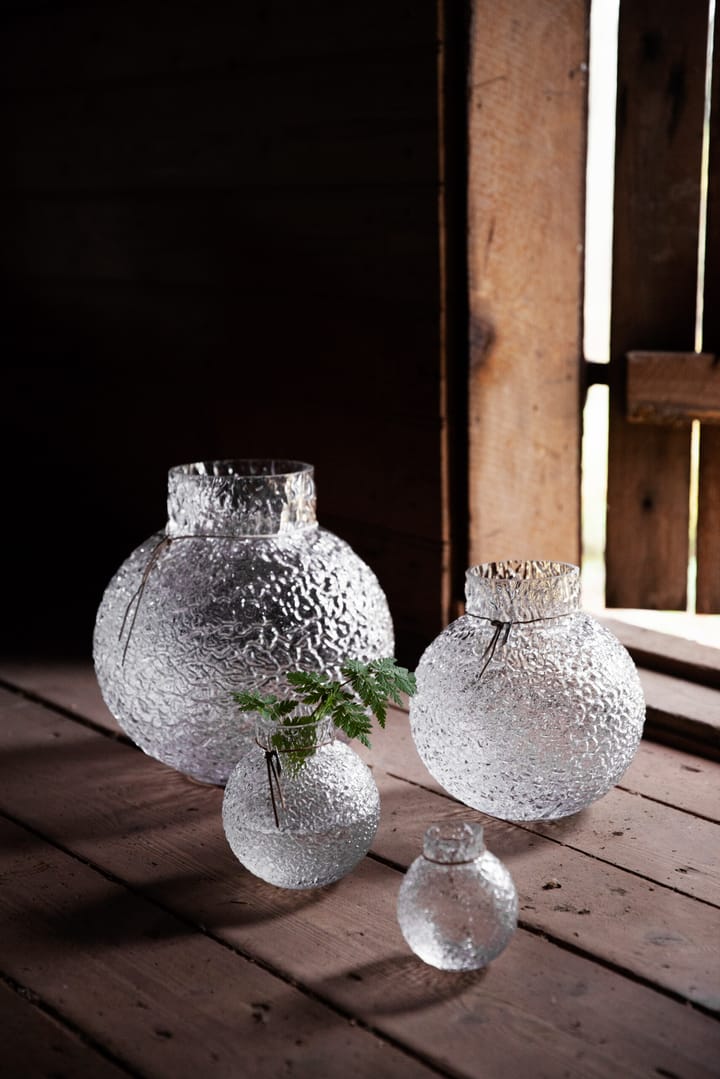 Ernst structure glass vase clear - Ø13 cm - ERNST