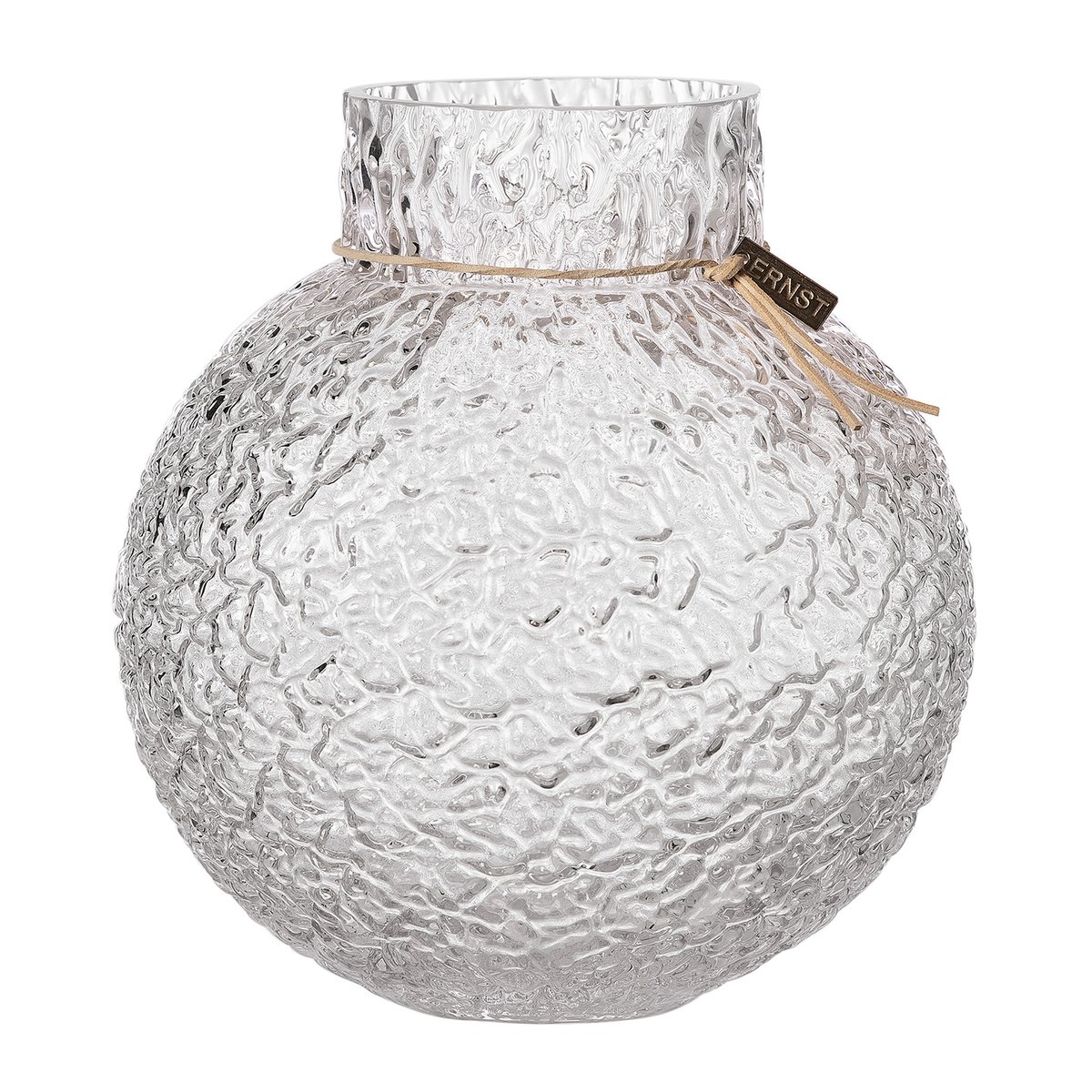 Ernst structure glass vase clear o21 cm | Scandinavian Design | Vases | Transparent