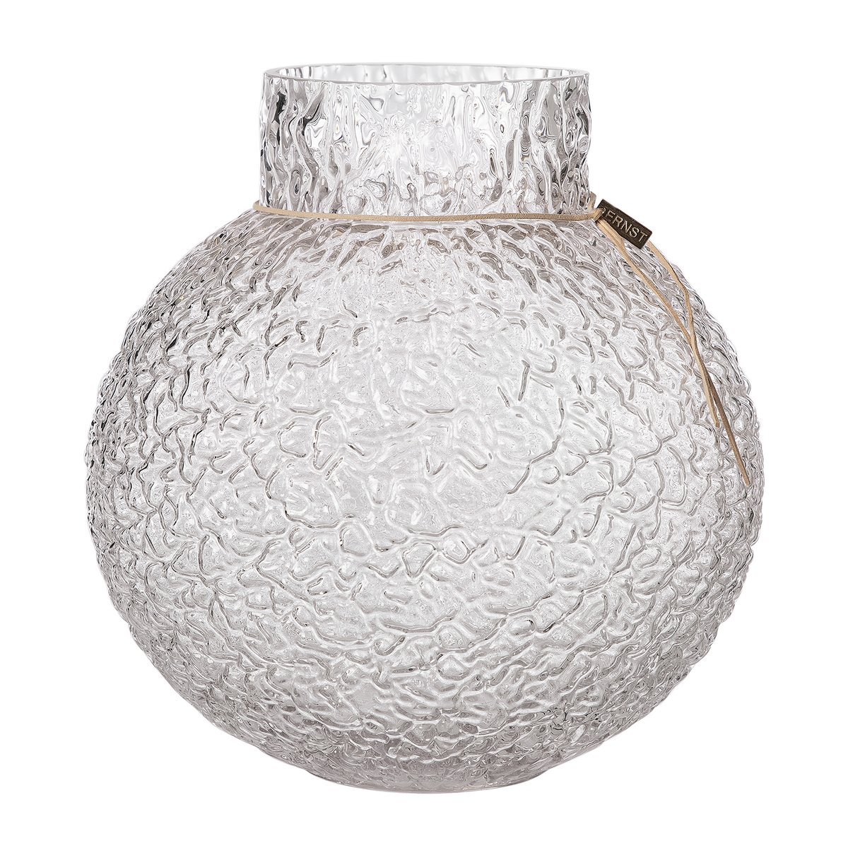 Ernst structure glass vase clear o29 cm | Scandinavian Design | Vases | Transparent