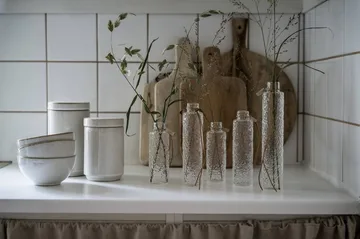 Ernst structure glass vase clear - Ø5x15 cm - ERNST