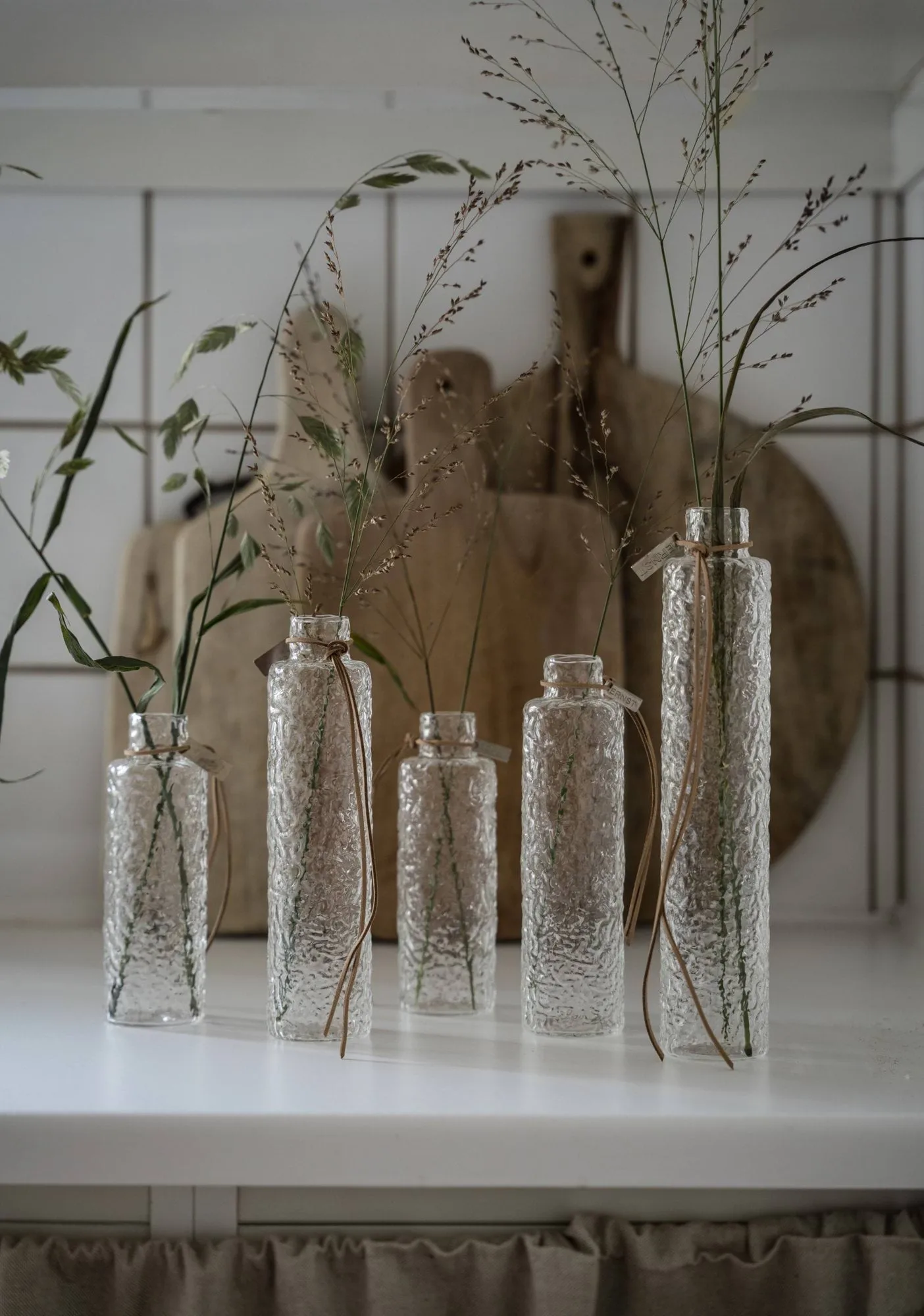 Ernst structure glass vase clear, Ø5x15 cm ERNST