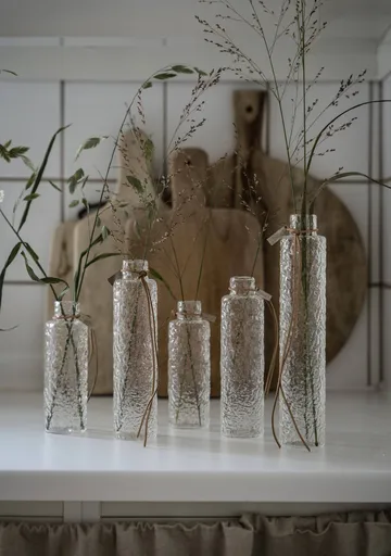 Ernst structure glass vase clear - Ø5x15 cm - ERNST