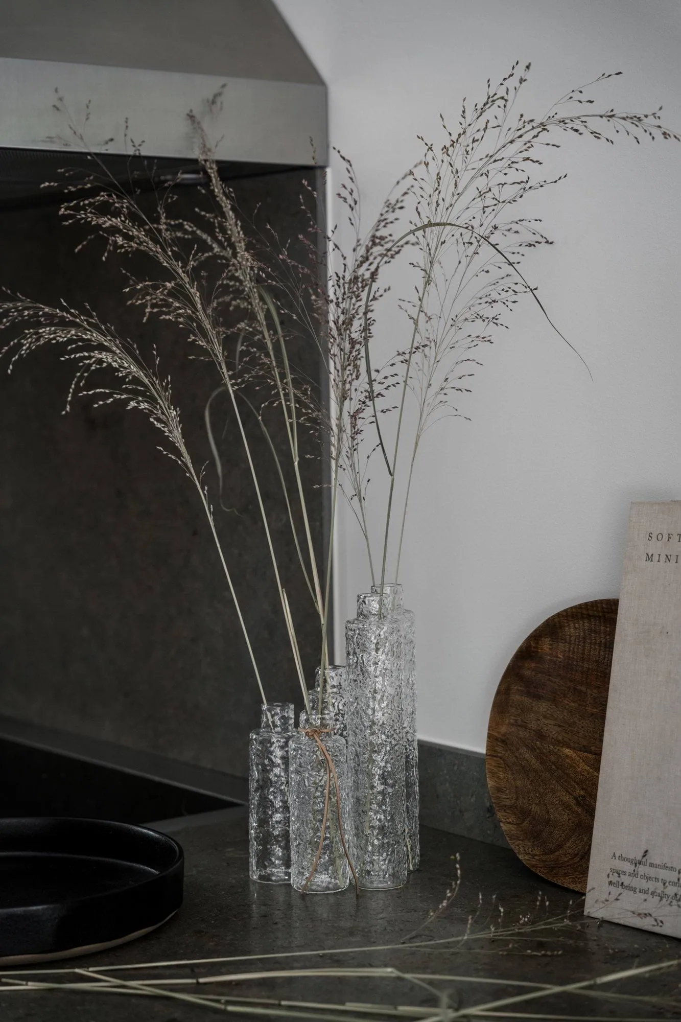 Ernst structure glass vase clear, Ø5x20 cm ERNST