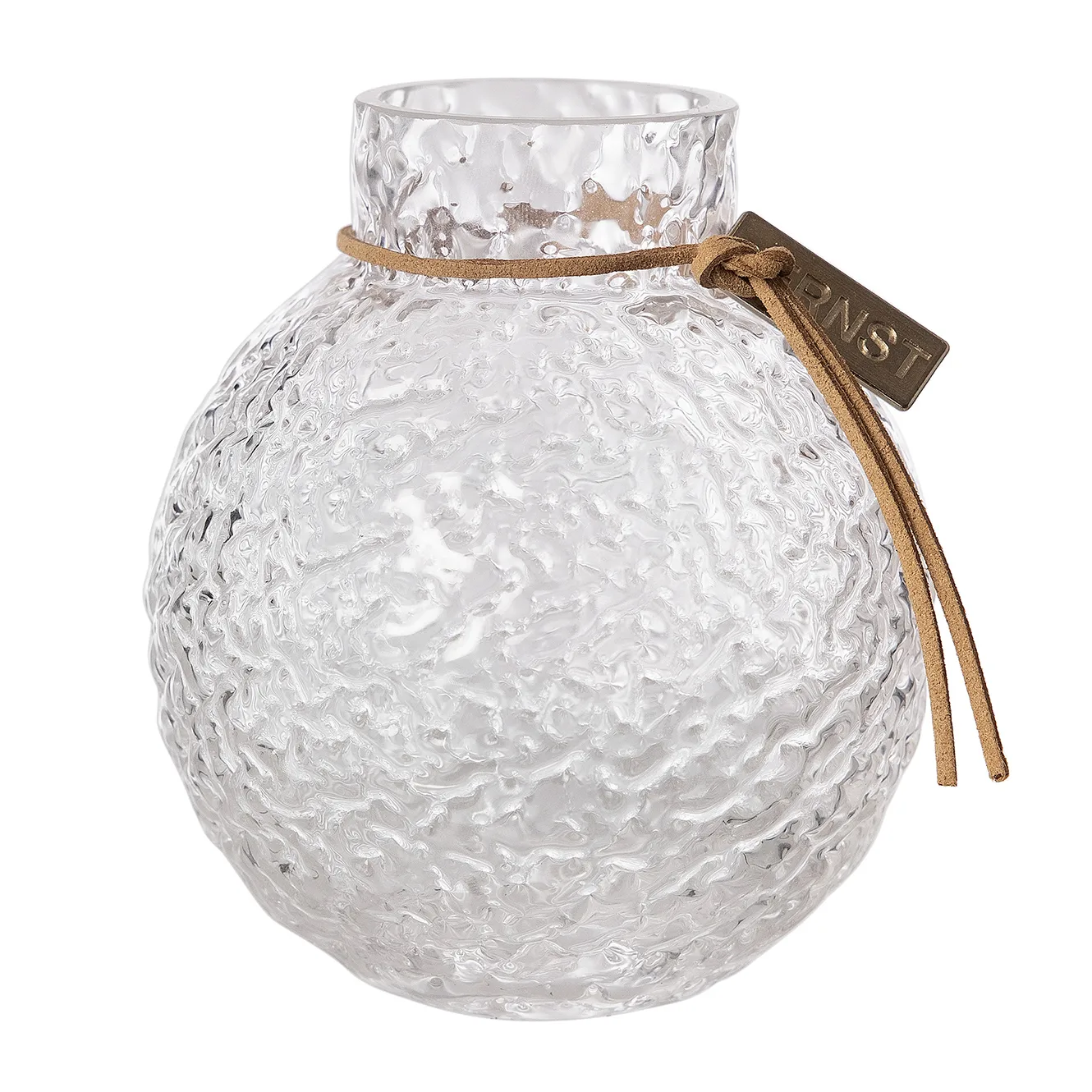 Ernst structure glass vase clear, Ø9x10 cm ERNST