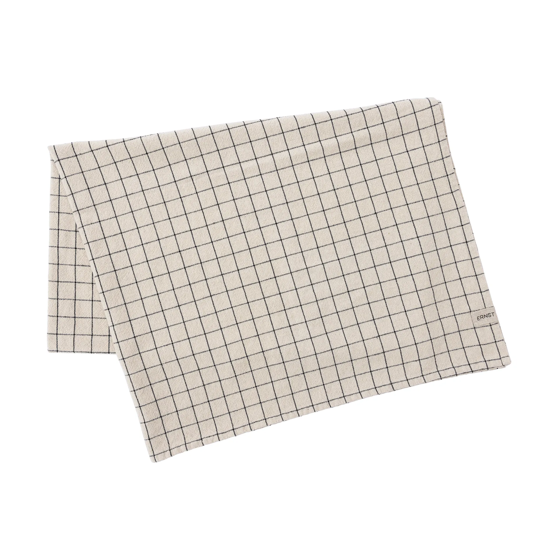 Ernst tablecloth checkered 145x200 cm, Nature-black ERNST