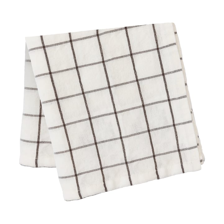 Ernst tablecloth large checkered 145x240 cm - White-brown - ERNST