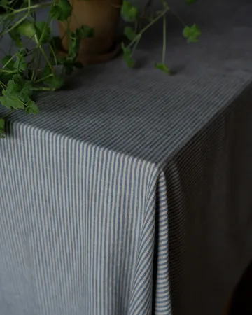 Ernst tablecloth narrow stripes 145x300 cm - Blue-white - ERNST