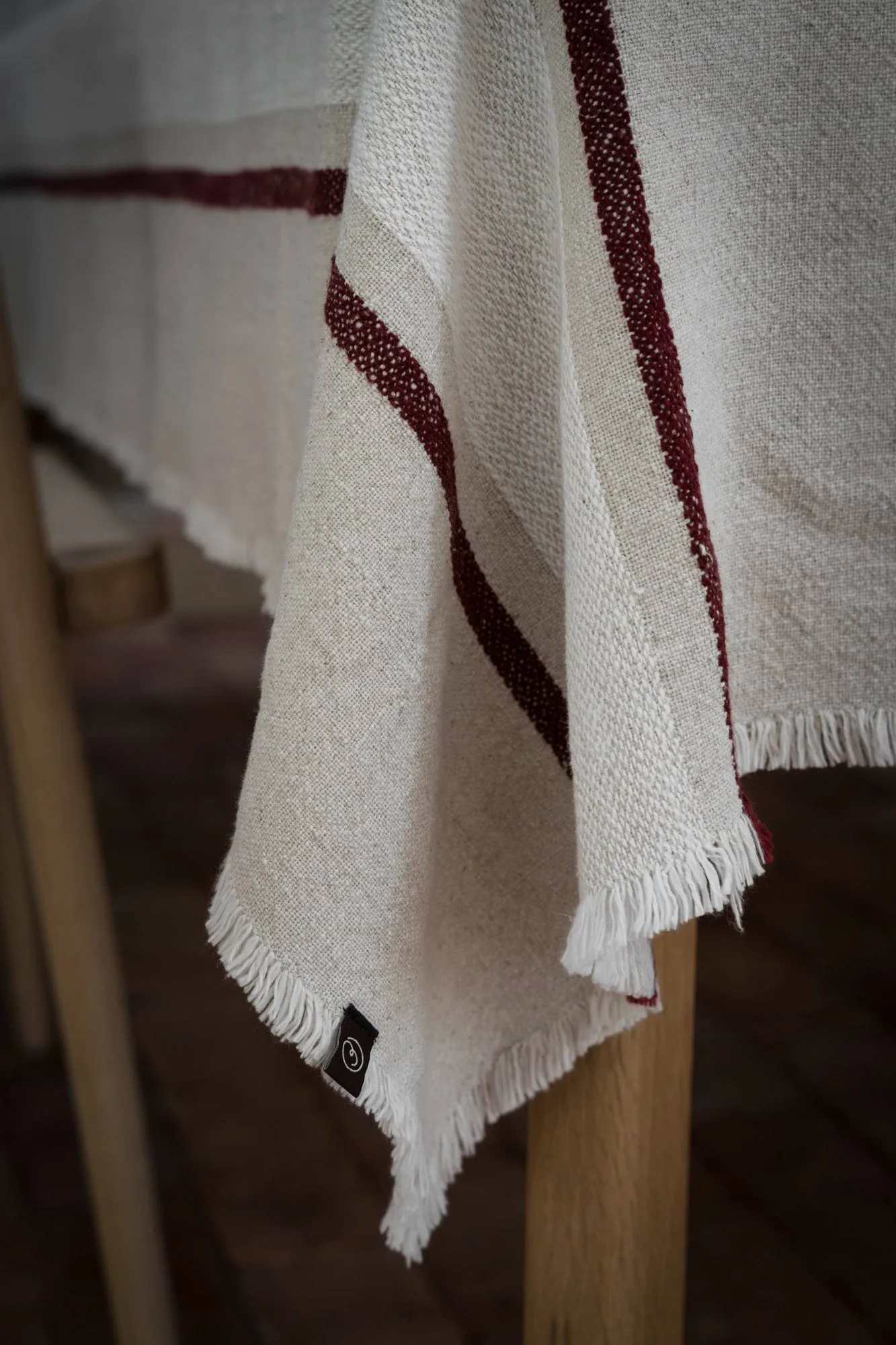 Ernst tablecloth, Natural-white-red, 145x300 cm ERNST