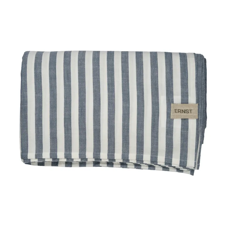 Ernst tablecloth striped 145x300 cm - Blue-white - ERNST