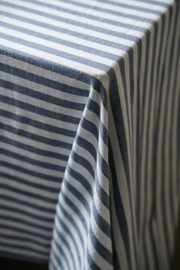 Ernst tablecloth striped 145x300 cm - Blue-white - ERNST