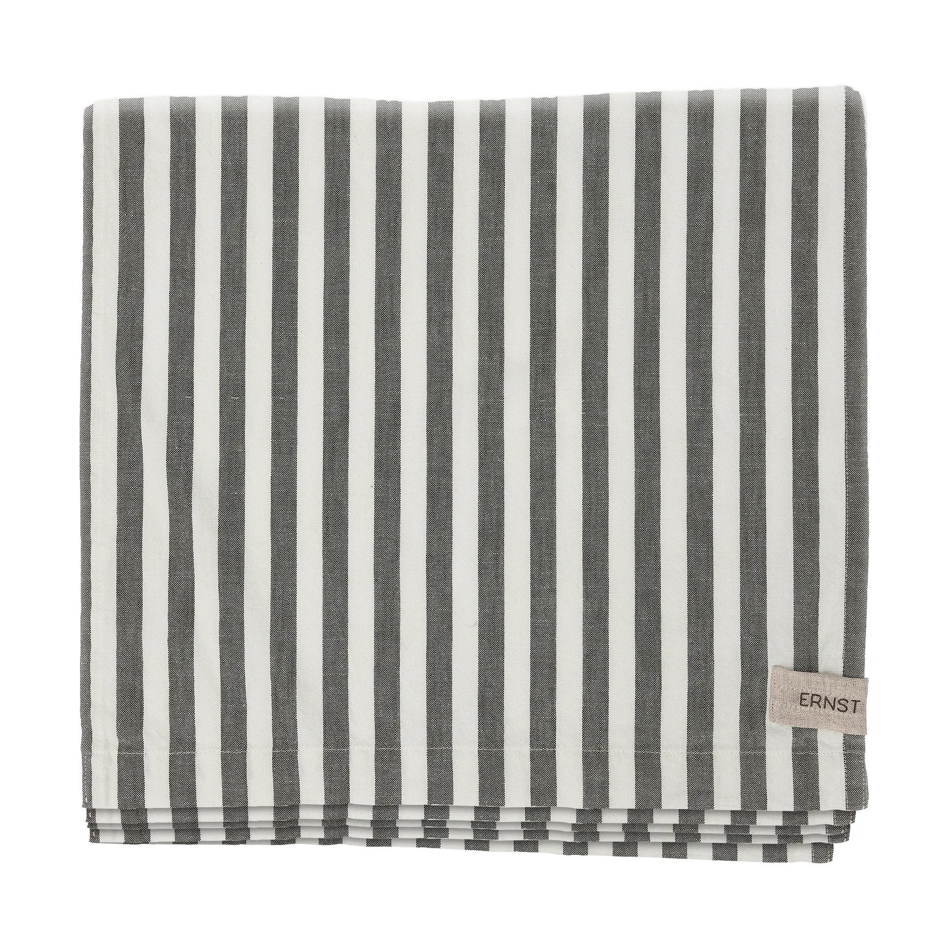 Ernst tablecloth striped 145x300 cm, Green-white ERNST