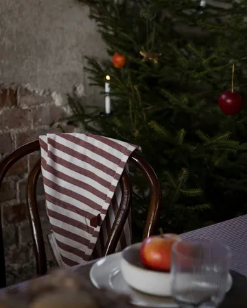 Ernst tablecloth striped 145x300 cm - Red-white - ERNST