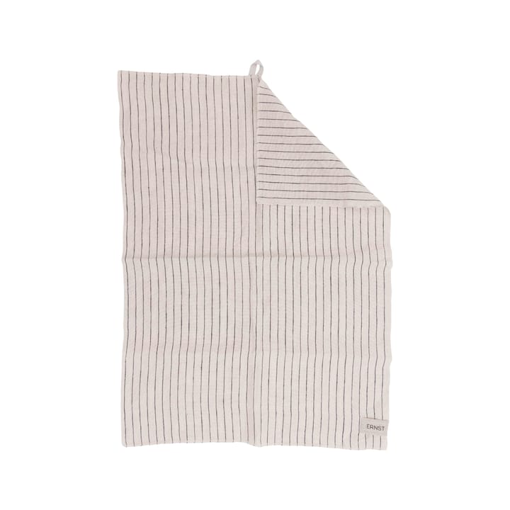 Ernst tea towel striped 50x70 cm - Black-beige - ERNST