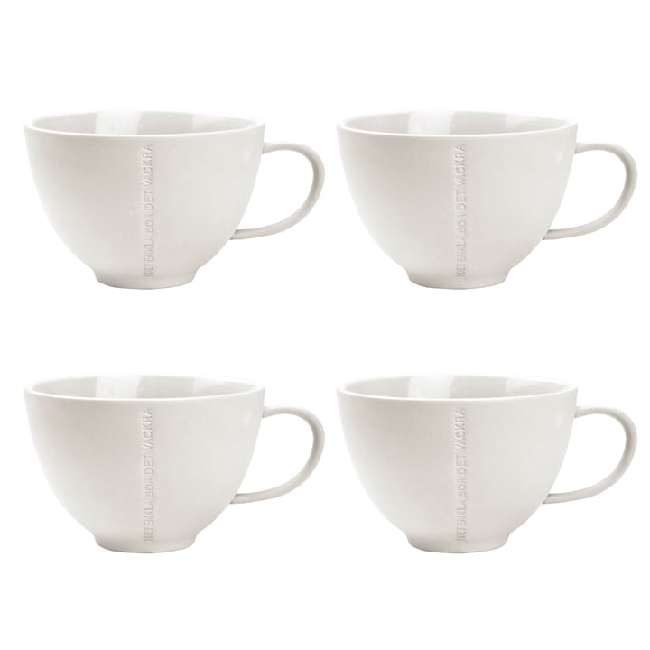 Ernst teacup with quote 4-pack - white - ERNST