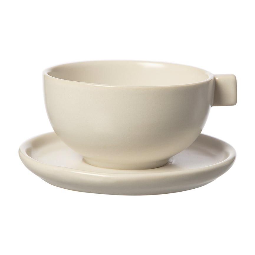 Ernst teacup with saucer 7.5 cm White sand | Scandinavian Design | Teacups | White